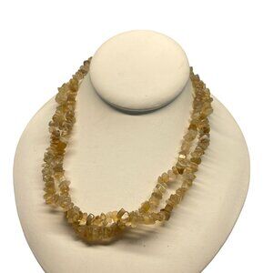 Natural Smoky Quartz Chip Beaded Necklace Bohemian Style